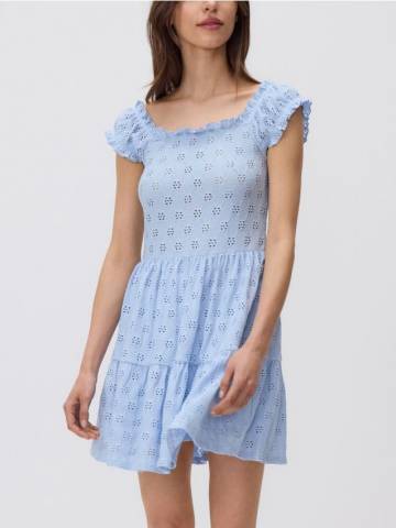 Reserved - Ажурна мінісукня - блідо-блакитний - XO741-05X Reserved - Ажурна мінісукня - блідо-блакитний - XO741-05X