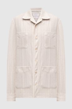 Серая рубашка с леном в узор