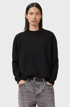 Мужской черный шерстяной джемпер MARKO Черный XL AllSaints M018KD