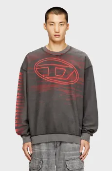 Мужской темно-серый свитшот S-BOXT-T1 Серый XL Diesel A18654 0AGCB