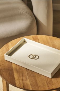 Декоративна таця - кремовий