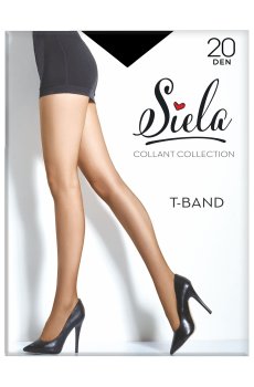 Колготки женские Siela T-Band без шортиков, 20 DEN, Nero, размер 2