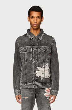 Мужская серая джинсовая куртка D-BARCY-S1 Серый XL Diesel A11435 007S1
