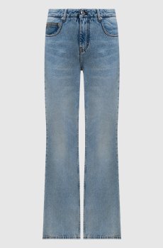 Синие джинсы клеш