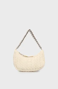 Женская белая сумка ICONIC SHOULDER QUILTED Белый ONESIZE Tommy Jeans AW0AW17302