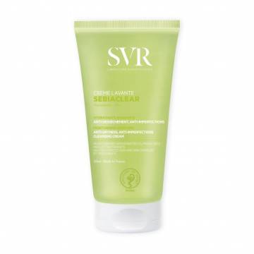 Очищающий увлажняющий крем для лица SVR Sebiaclear Moisturising Soothing Cleansing Cream против недостатков кожи, 55 мл Очищающий увлажняющий крем для лица SVR Sebiaclear Moisturising Soothing Cleansing Cream против недостатков кожи, 55 мл
