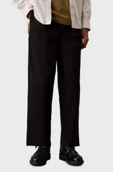 Мужские черные брюки CROPPED PLEAT Черный 36 Calvin Klein Jeans J30J326733