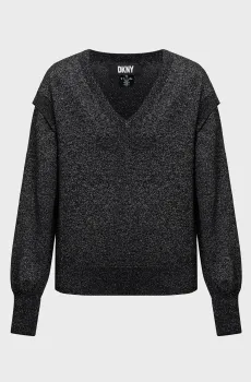 Женский черный пуловер Черный L DKNY P3MSAJ82
