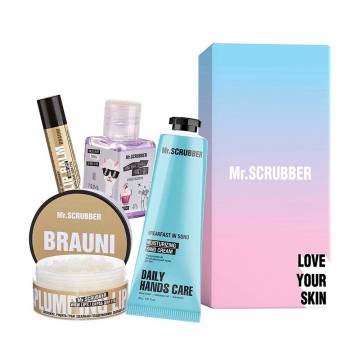 Набор Mr.Scrubber Sweet Brauni (скраб для губ, 50 мл + бальзам для губ, 5 г + крем для рук, 30 г + антисептик, 30 мл) Набор Mr.Scrubber Sweet Brauni (скраб для губ, 50 мл + бальзам для губ, 5 г + крем для рук, 30 г + антисептик, 30 мл)
