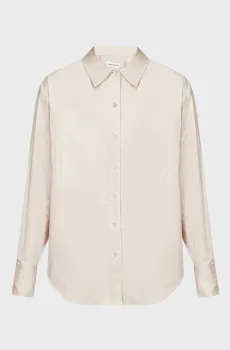 Женская бежевая рубашка RELAXED Бежевый 34 Calvin Klein K20K205413