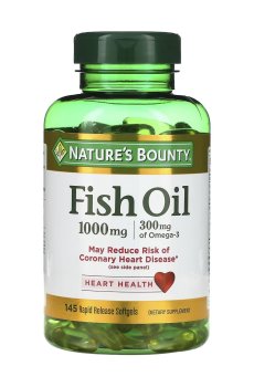 Рыбий жир Natures Bounty Fish Oil 1000 мг, 145 гелевых капсул