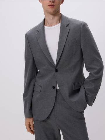 Reserved - Піджак звичайний з додаванням віскози - темно-сірий - 8422H-90M