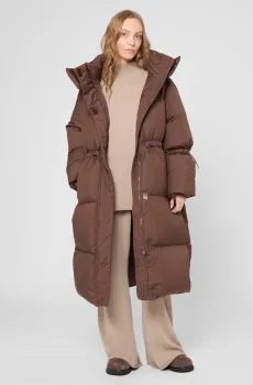 Женский коричневый пуховик Коричневый S PRPY PWOUTSKF0045