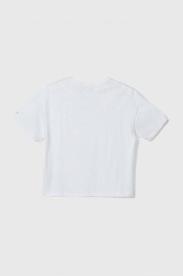 Хлопковая футболка Calvin Klein Jeans цвет белый Хлопковая футболка Calvin Klein Jeans цвет белый