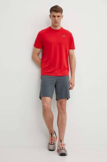 Футболка для тренинга Under Armour Tech 2.0 цвет красный однотонная 1326413-191 Футболка для тренинга Under Armour Tech 2.0 цвет красный однотонная 1326413-191