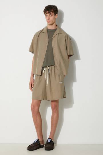 Шорты MKI MIYUKI ZOKU Tencel Shorts мужские цвет зелёный TENCEL.SHORTS Шорты MKI MIYUKI ZOKU Tencel Shorts мужские цвет зелёный TENCEL.SHORTS