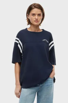 Женская темно-синяя футболка OVS VARSITY Синий XS Tommy Jeans DW0DW22307