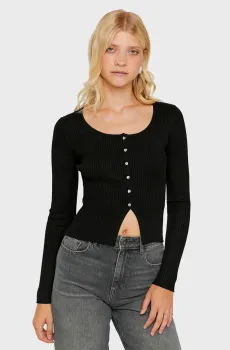 Женский черный топ Черный XS Tally Weijl SCAVISADIA