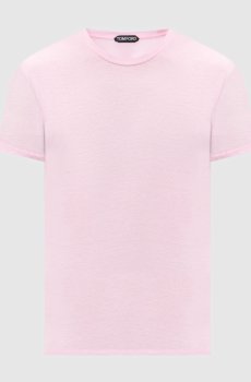 Розовая футболка с шелком
