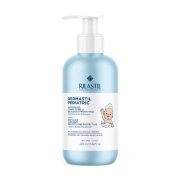 Детский шампунь-гель для волос и тела Rilastil Dermastil Pediatric Body-Hair Cleanser, 400 мл Детский шампунь-гель для волос и тела Rilastil Dermastil Pediatric Body-Hair Cleanser, 400 мл