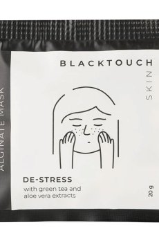 Успокаивающая альгинатная маска для лица BlackTouch De-Stress Alginate Mask с экстрактом зеленого чая и алоэ вера, 20 г