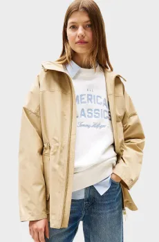 Женская бежевая куртка COTTON NYLON REG Бежевый S Tommy Hilfiger WW0WW45621