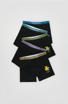 Reserved - Бавовняні боксерки 5‑пак - чорний - 897JJ-99X