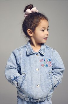 Reserved - Джинсова куртка з вишивкою - синій - 838HN-50J