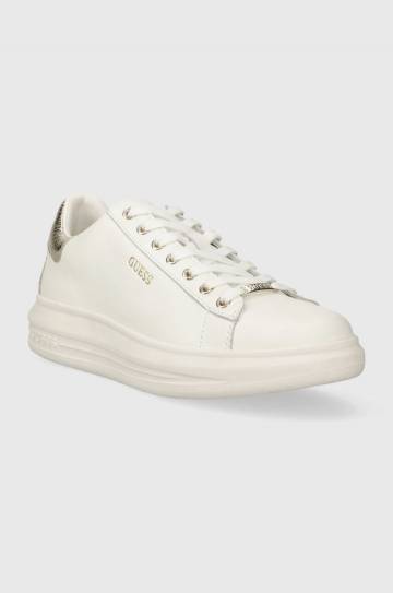 Кожаные кроссовки Guess VIBO цвет белый FL8VIB LEA12 Кожаные кроссовки Guess VIBO цвет белый FL8VIB LEA12