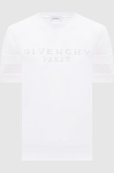 Белая футболка с узором логотипа