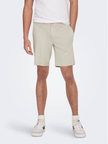 Only & Sons Шорти з тканини Mark 22018667 Écru Regular Fit Only & Sons Шорти з тканини Mark 22018667 Écru Regular Fit