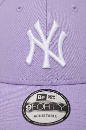 Хлопковая кепка New Era цвет фиолетовый узор NEW YORK YANKEES Хлопковая кепка New Era цвет фиолетовый узор NEW YORK YANKEES