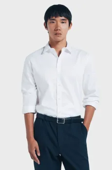 Мужская белая рубашка Белый M SPRINGFIELD 1512148