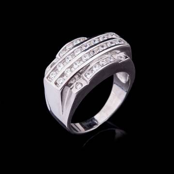 Серебряная печатка с фианитами 11591 Серебряная печатка с фианитами 11591
