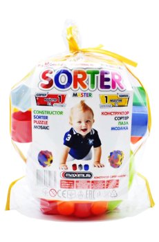 Конструктор-3D пазл Maximus Сортер Мастер 1, от 3 лет, 16 элементов (5266)