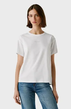 Женская белая футболка MIA Белый XS Pepe Jeans PL5000167