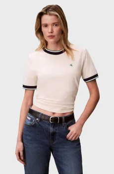Женская белая футболка MONOGRAM Белый XS Calvin Klein Jeans LV047F226G