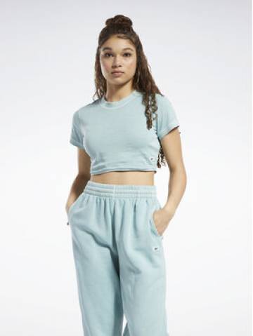 Reebok Футболка Classics Natural Dye Cropped Fitted T-Shirt HK4968 Сірий Reebok Футболка Classics Natural Dye Cropped Fitted T-Shirt HK4968 Сірий
