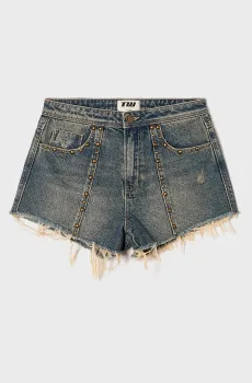 Женские синие джинсовые шорты Синий 34 Tally Weijl SSHDEPALMER