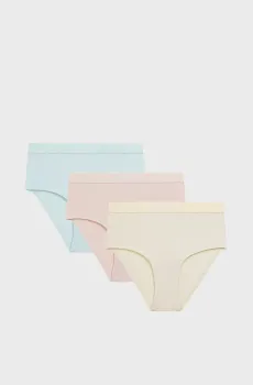 Женские трусики (3 шт) Разноцветный XL Atlantic 3CLP-009