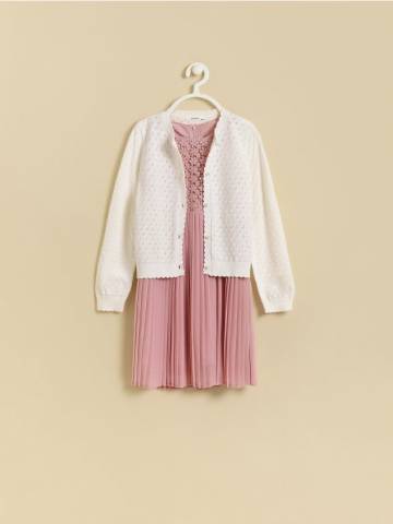 Reserved - GIRLS` DRESS - рожевий - 243DA-30X Reserved - GIRLS` DRESS - рожевий - 243DA-30X