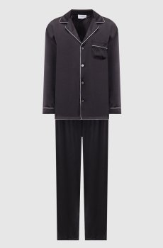 Черная пижама из шелка