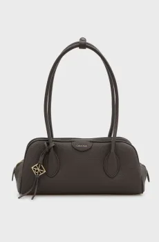 Женская темно-коричневая сумка EMBLEM TRIO PEBBLE Коричневый ONESIZE Calvin Klein LV04F3743G
