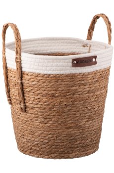 Плетеная корзина для хранения Ardesto Prestigio с ручками, 29*29*30 см, серая (ARHC2510SB)