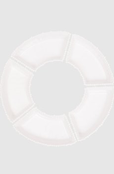 Набор белых тарелок для закусок