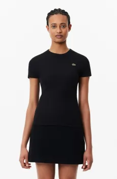Женская черная футболка Черный 40 Lacoste TF5538031