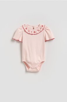 Reserved - Боді з коміром - пастельний рожевий - 087HU-03X