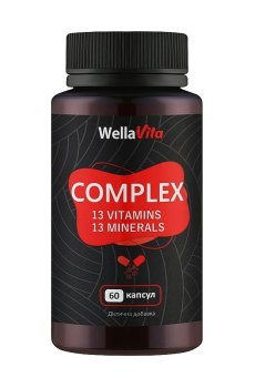 Витаминно-минеральный комплекс Wella Vita Complex 13 Vitamins 13 Minerals, 60 капсул