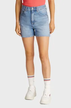 Женские голубые джинсовые шорты MOM SHORT BI0112 Голубой 27 Tommy Jeans DW0DW20091