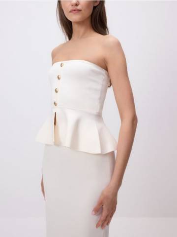 Reserved - LADIES` BLOUSE - нюдовий - 051EZ-02X Reserved - LADIES` BLOUSE - нюдовий - 051EZ-02X